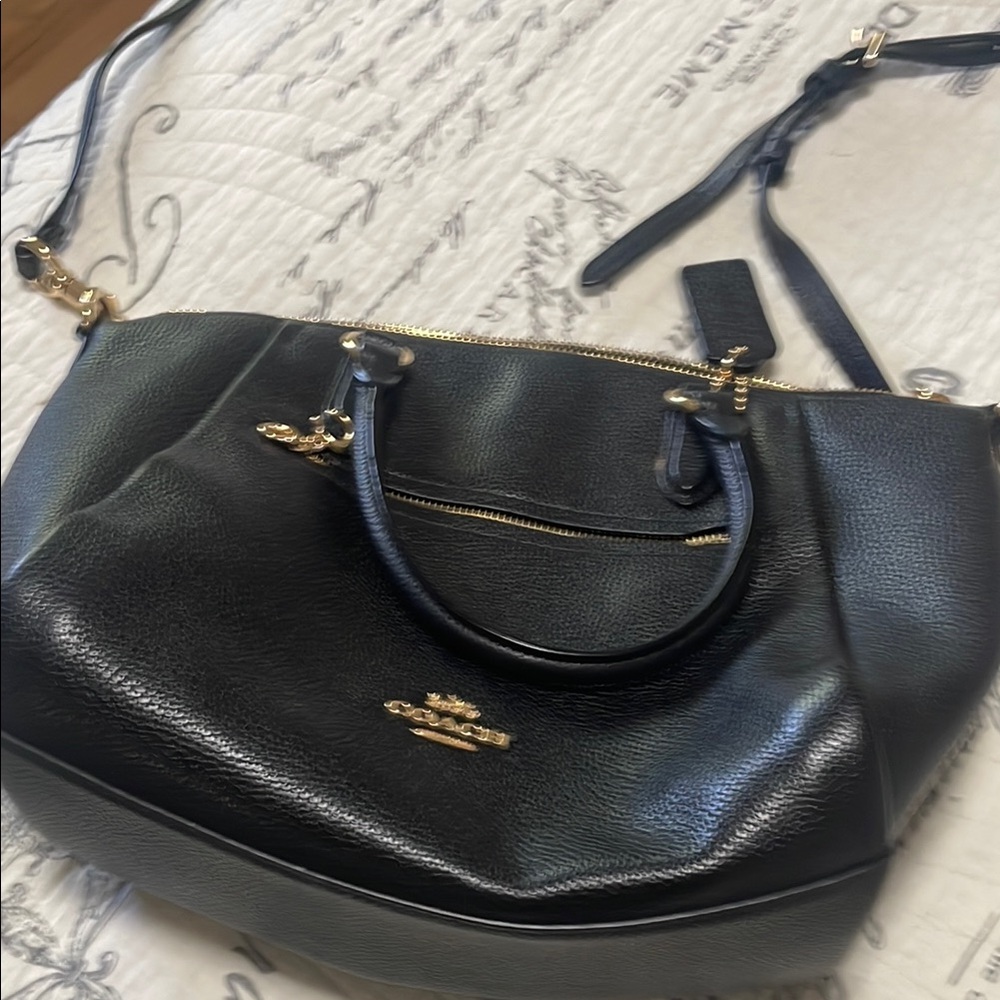 Coach Black Leather Women's Bag